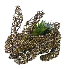 Gardener Select 14" Large Bunny Rattan Rope Topiary 8/CS