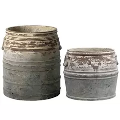 MCarr 54pc Farm Pail Planter Pallet Grad Rustic Blue