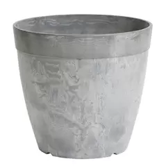 Artstone 10" Round Dolce Planter Grey