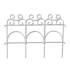 Panacea 14"x7.5' White Decorative Folding Fence