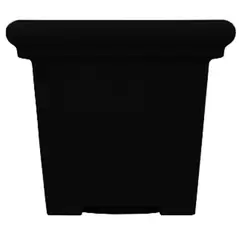 HC 24" Terrazzo Square Planter w/ Heavy Rim Black Onyx Akro Mils