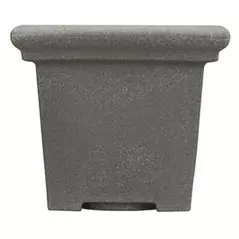 HC 24" Terrazzo Square Planter w/ Heavy Rim Black Granite Akro Mils