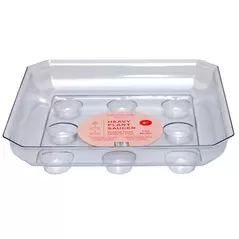 CWP 8" Square Carpet Saver Heavy Footed Saucer