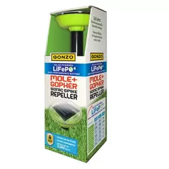 GONZO LiFePO4 Solar Mole Gopher Repeller