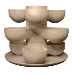 HC 8" Pixie Succulent Stacking Planter Artisan Taupe