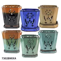 MCarr 12PC 5" Floral Orchid Pot Mixed Asst