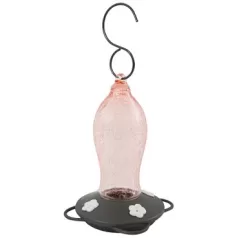 Natures Way 16oz Artisan Gravity Hummingbird Feeder Blush Crackle