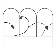 Panacea 14"x18" Leaf Border Edge Black