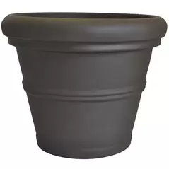 Tusco 13.5" Rolled Rim Planter Espresso