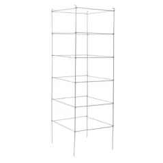 Panacea 60"x18" Folding Tomato Cage Galvanized