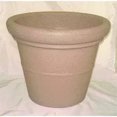 HC 24" Terrazzo Round Planter w/ Heavy Rim Sandstone Akro Mils