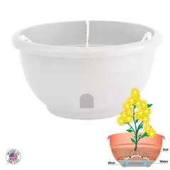 Apollo 12" Eezy Gro Hanging Basket White
