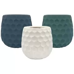 MCarr 8pc 7" Dimple Fat Bottom Planter Asst Mixed Colors