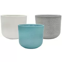 MCarr 8pc 7.1" Smooth Planter Asst Mixed Colors