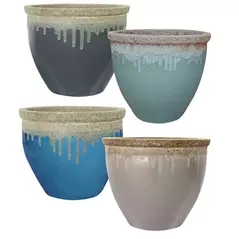 MCarr 24pc Flat Rim Planter Pallet Mixed Colors