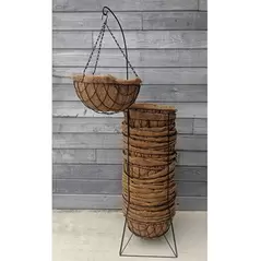 Oregon Wire Pop Rack For 14" Diamond Hanging Baskets Display Rack, Black, Includes 25 Baskets