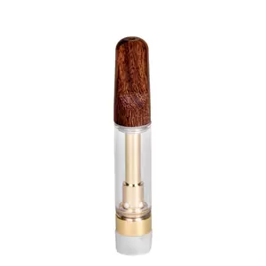 Empty 1mL 510 Wood Tip Gold Vape Cartridge