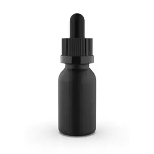 15ml Child Resistant Matte Black Tincture Bottles