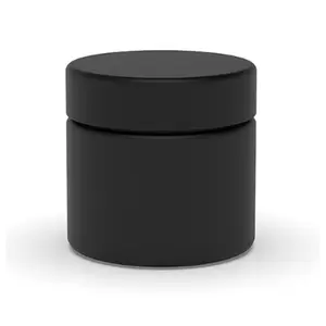 2 oz Child Resistant Matte Black Glass Jars
