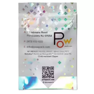 Rainbow Holografik™ Layflat Pouch with Child-Resistant Zipper