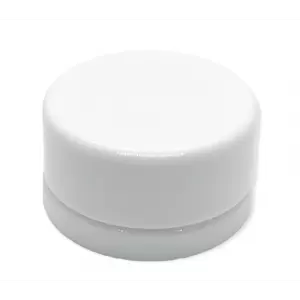 9cc White Glass Jar with Child Resistant Cap - 64 jars/tray - SW Packaging