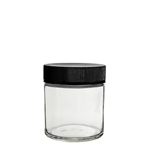3oz Clear Glass Jar with Child Resistant Cap - 100 jars/case - SW Packaging