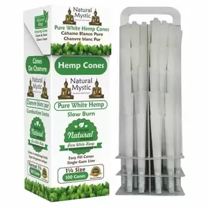 White Organic Pre-Rolled Hemp Cones - Natural Mystic