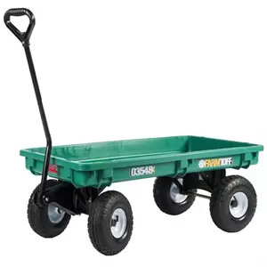 Millside 20"x38" Plastic Deck Wagon w/ Flat Free Tires