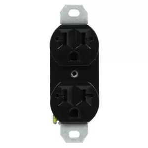 120/240 20A-Universal Duplex Outlet Black