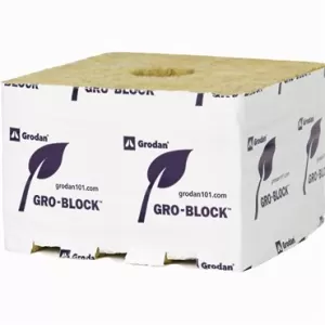 Grodan Gro-Block Improved Jumbo (6x6x4) w/Hole - Carton (64/Carton)