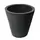 Algreen 16" Crete Self Water Planter Black