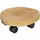TDI Round Natural Wood Plant Caddy