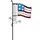 Headwind Flag Rain Gauge 4pk Metal Flag RG Stake
