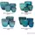 Jackson Pottery 38pc Fireworks Green Color Block