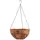AGW 14" Lafayette Style Hanging Basket with Liner & Chain Black