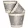Deer Park Round Planters Silver/White Set of 3