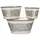 Deer Park Oval Planters Silver/White Set of 3