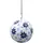 VCS 8" Blue Flower Glass Globe