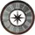 VCS 36" Wood & Metal Compass Clock