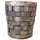 Gardener Select 6" Dark Wood Basket Planter with Liner 36/CS
