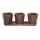 Gardener Select 3 Round Pots with Tray Rusty 12.6"x4.1"x4.3" 12/CS