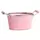 Gardener Select 6" Zinc Oval Planter with Handles Pink 6.1"x3.5"x3.2"