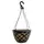 Grower Select 14.00 Cocolined Lattice Hanging Basket With Hanger, Black, 20 per Case, 14in H x 8in H, 3 Gallon