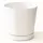 Majestic 6" Cylinder Pot White Full Depth Glossy