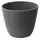 Algreen 14"x11" Round Ribbed Planter Charcoal