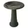 Algreen 20"x20"x20" Plastic/ Stone Composite Birdbath Green