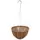 GROWER SELECT 12" HANGING BASKET WHITE WIRE HANGER FLAT BOTTOM COCO LINER; TOP DIA 12IN X 6IN H 1.58 GAL /6L LIQUID VOLUME CAPACITY