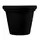 HC 36" Terrazzo Round Planter with Heavy Rim Black Onyx Akro Mils