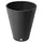 Algreen 15"x18.5" Ribbed Taper Planter Black