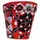 Talavera 4" Flower Pot Black/White/Red